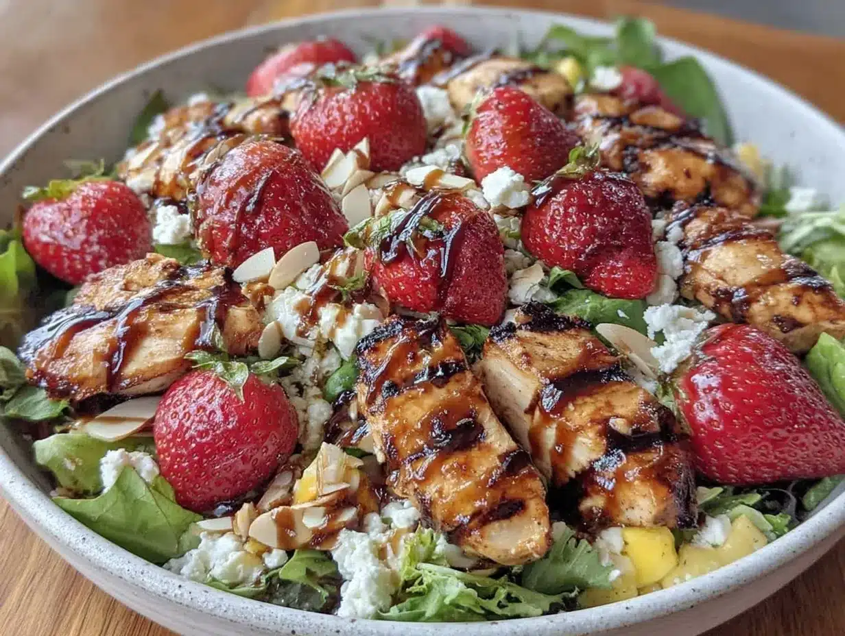 Strawberry Balsamic Chicken Salad preparation steps