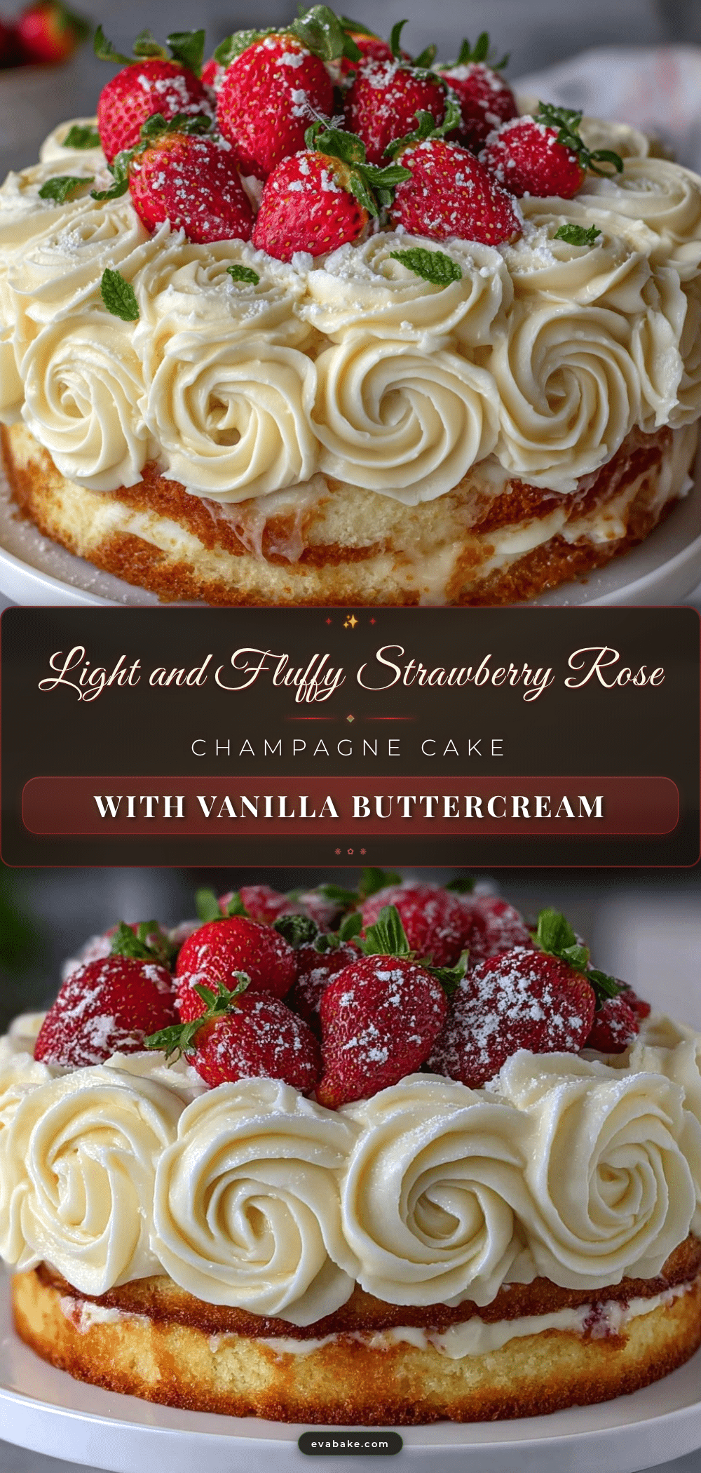 strawberry rose champagne cake recipe
