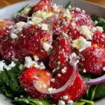 strawberry spinach salad - featured image