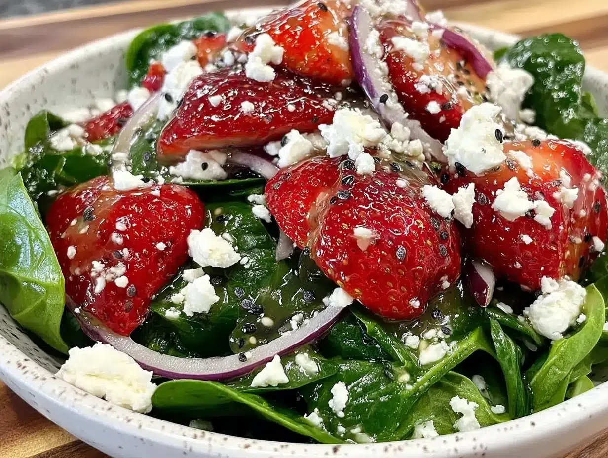 strawberry spinach salad preparation steps