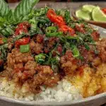 thai basil chicken recipe - featured image