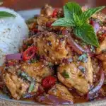 thai basil chicken stir-fry - featured image