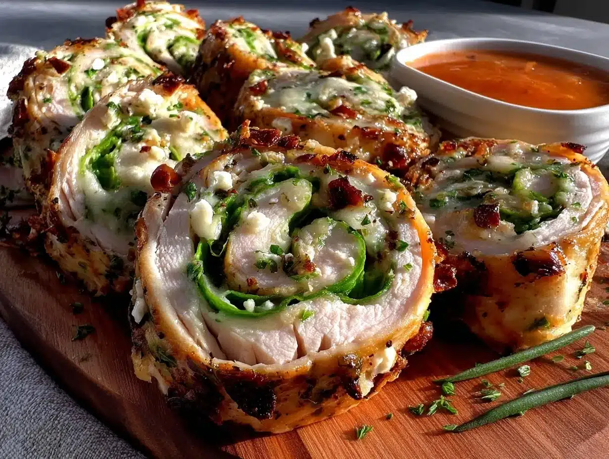 turkey and spinach pinwheels preparation steps