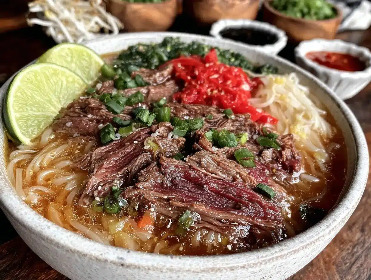 Vietnamese pho beef recipe preparation steps