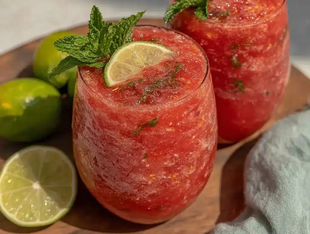 watermelon mint frosé - featured image