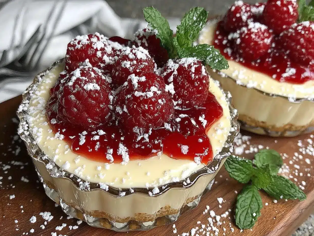 white chocolate raspberry mousse cups preparation steps