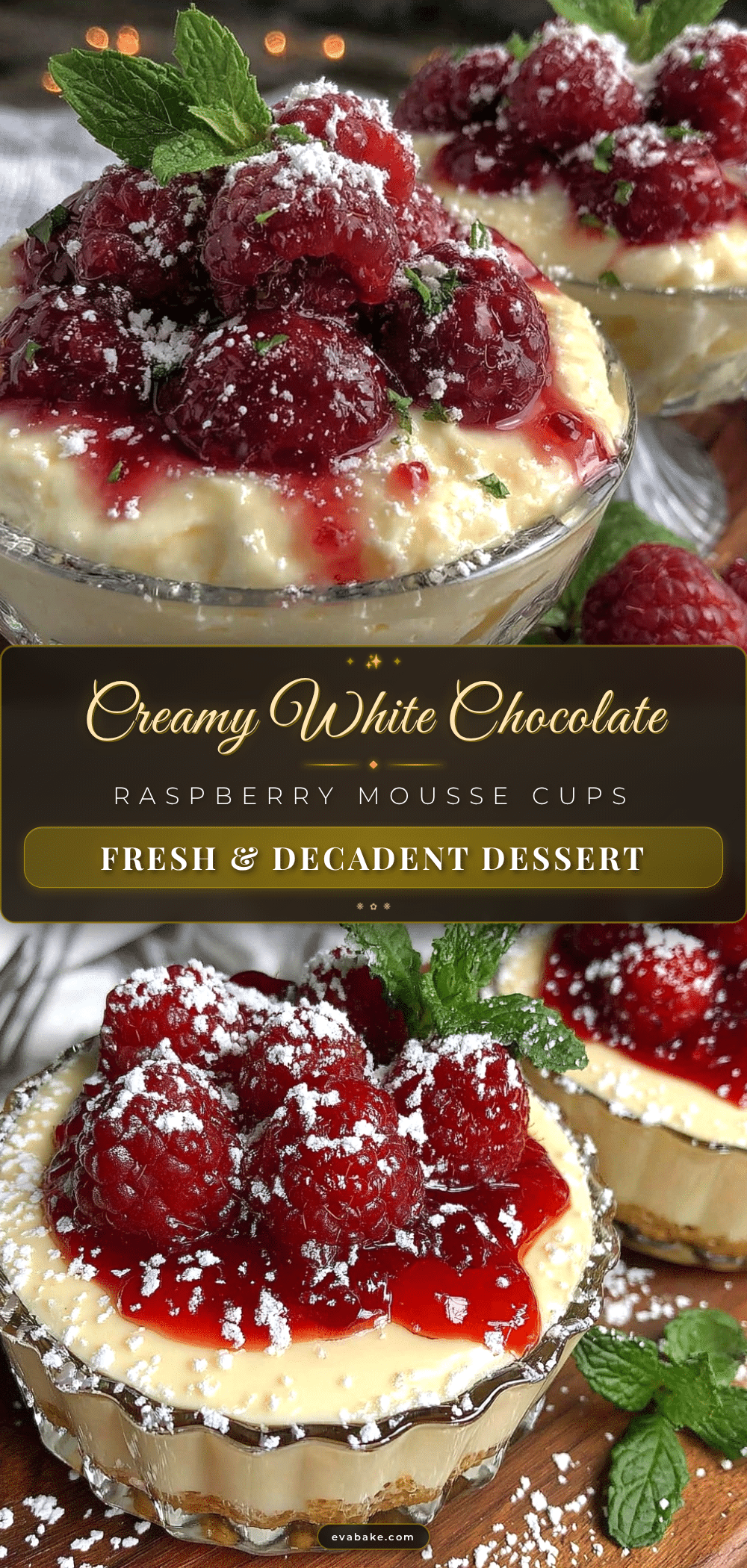 white chocolate raspberry mousse cups recipe