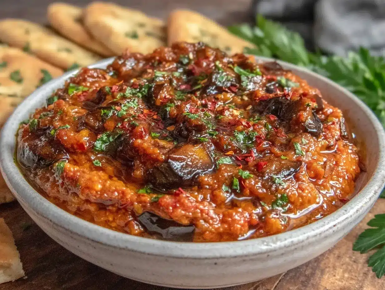 Zaalouk Eggplant Dip preparation steps