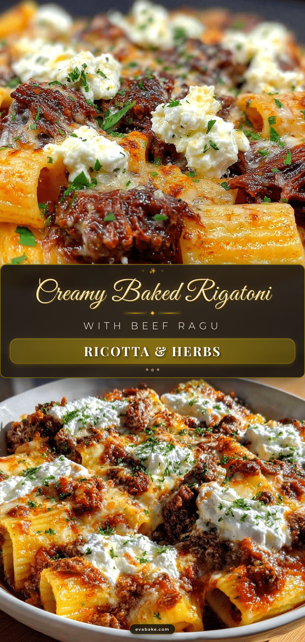 baked rigatoni with beef short rib ragu recipe