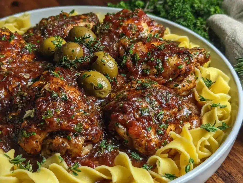 classic chicken cacciatore - featured image
