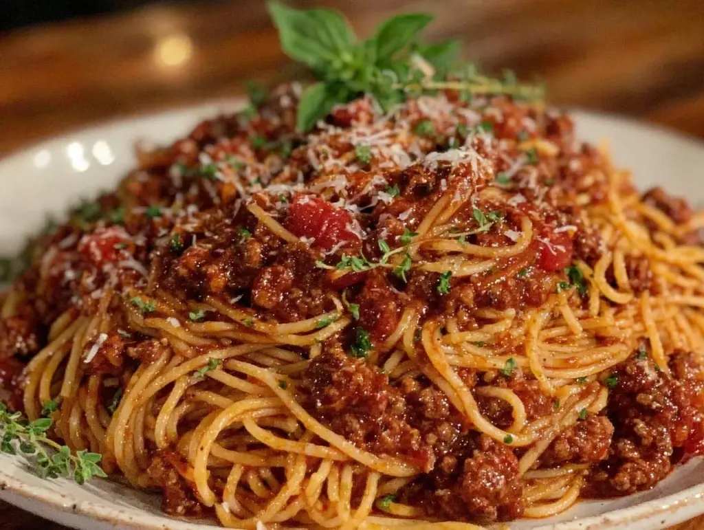 classic spaghetti bolognese - featured image