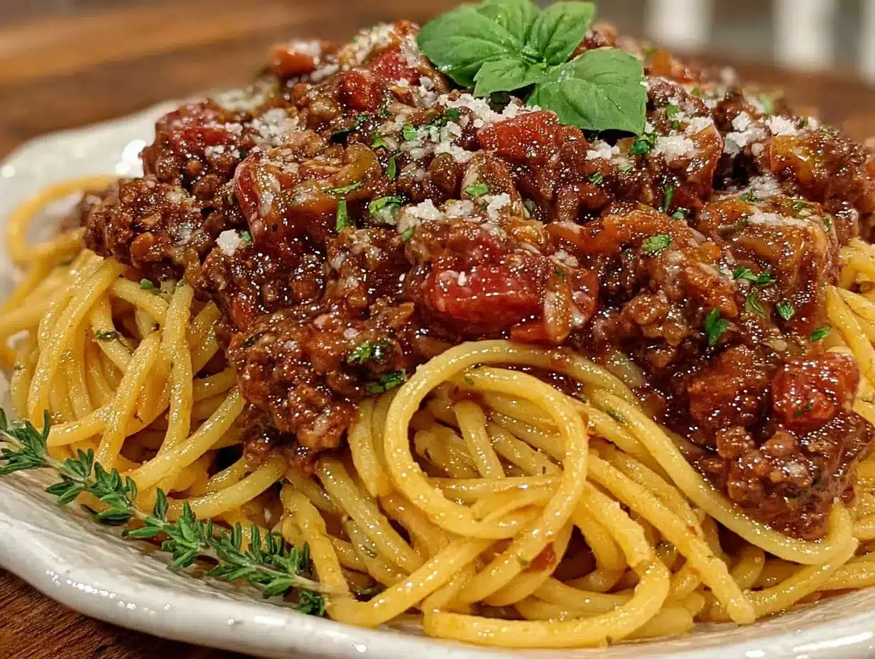 classic spaghetti bolognese preparation steps