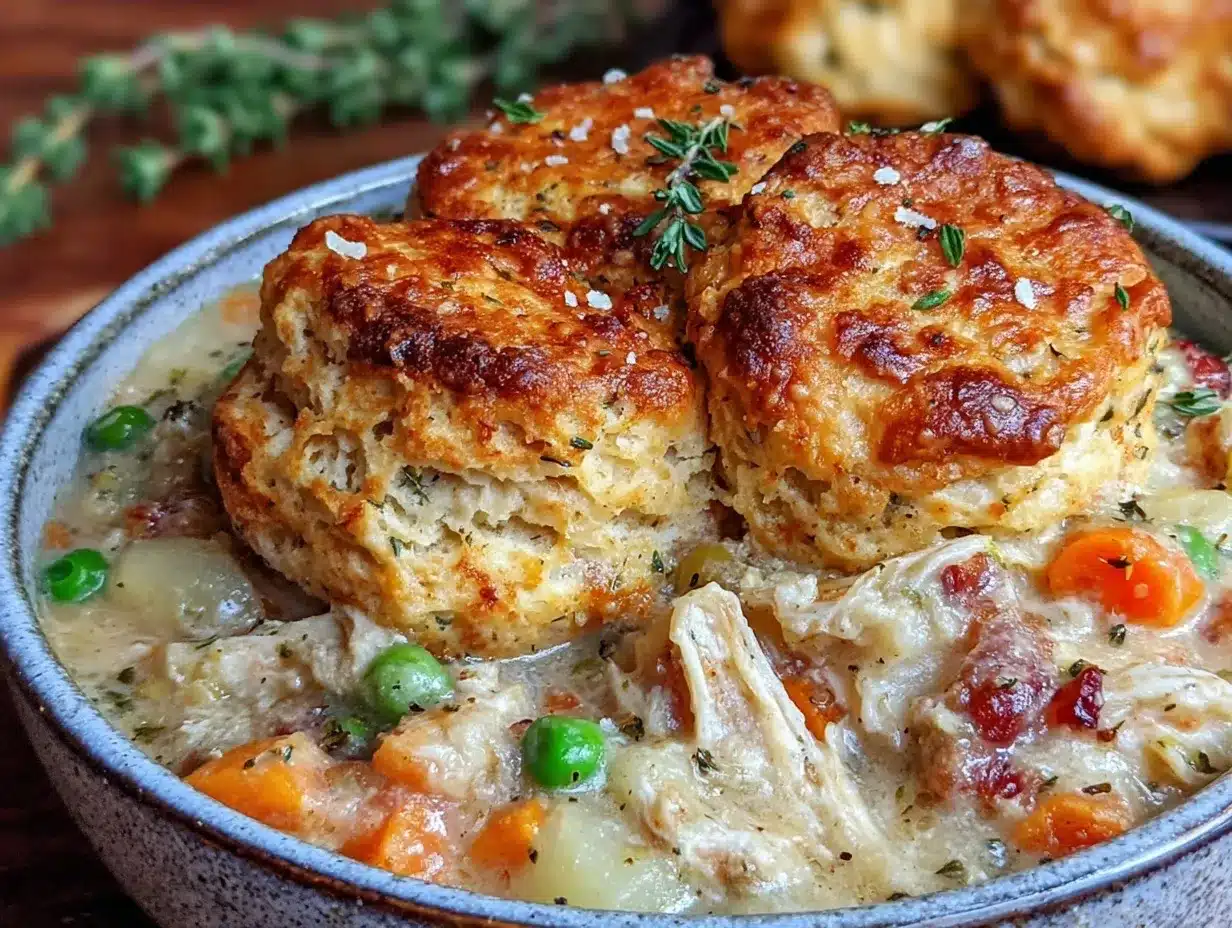 cozy crockpot chicken pot pie soup preparation steps