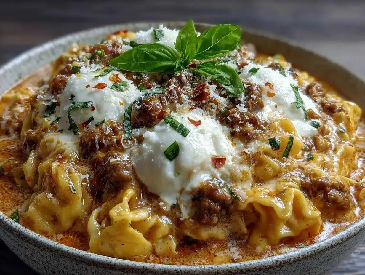 cozy crockpot lasagna soup preparation steps