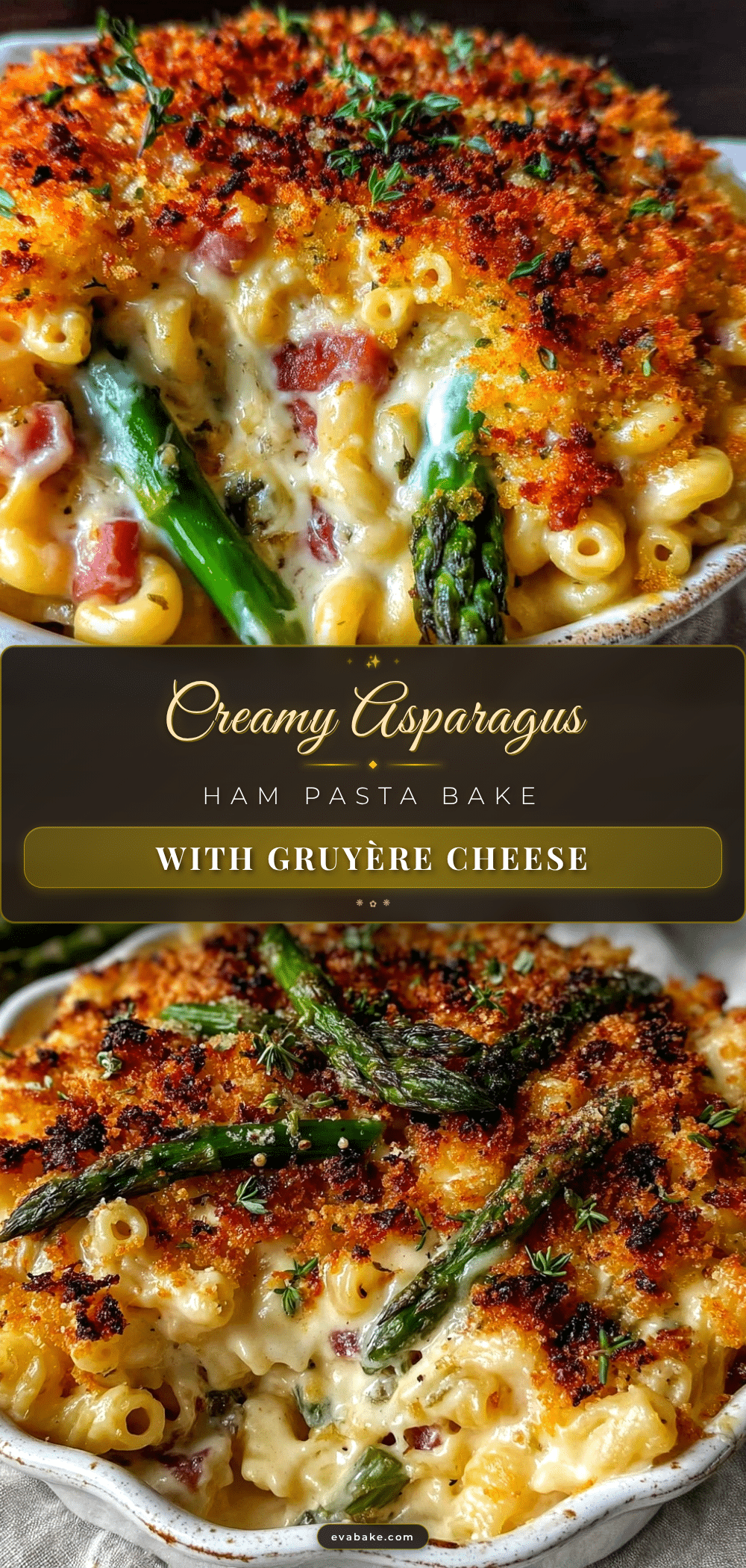 creamy asparagus and ham pasta bake recipe