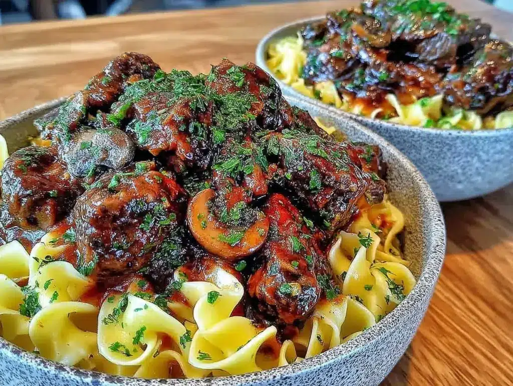 creamy beef tips and mushroom gravy - featured image