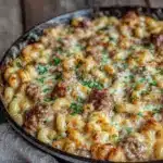creamy cheesy hamburger helper skillet - featured image