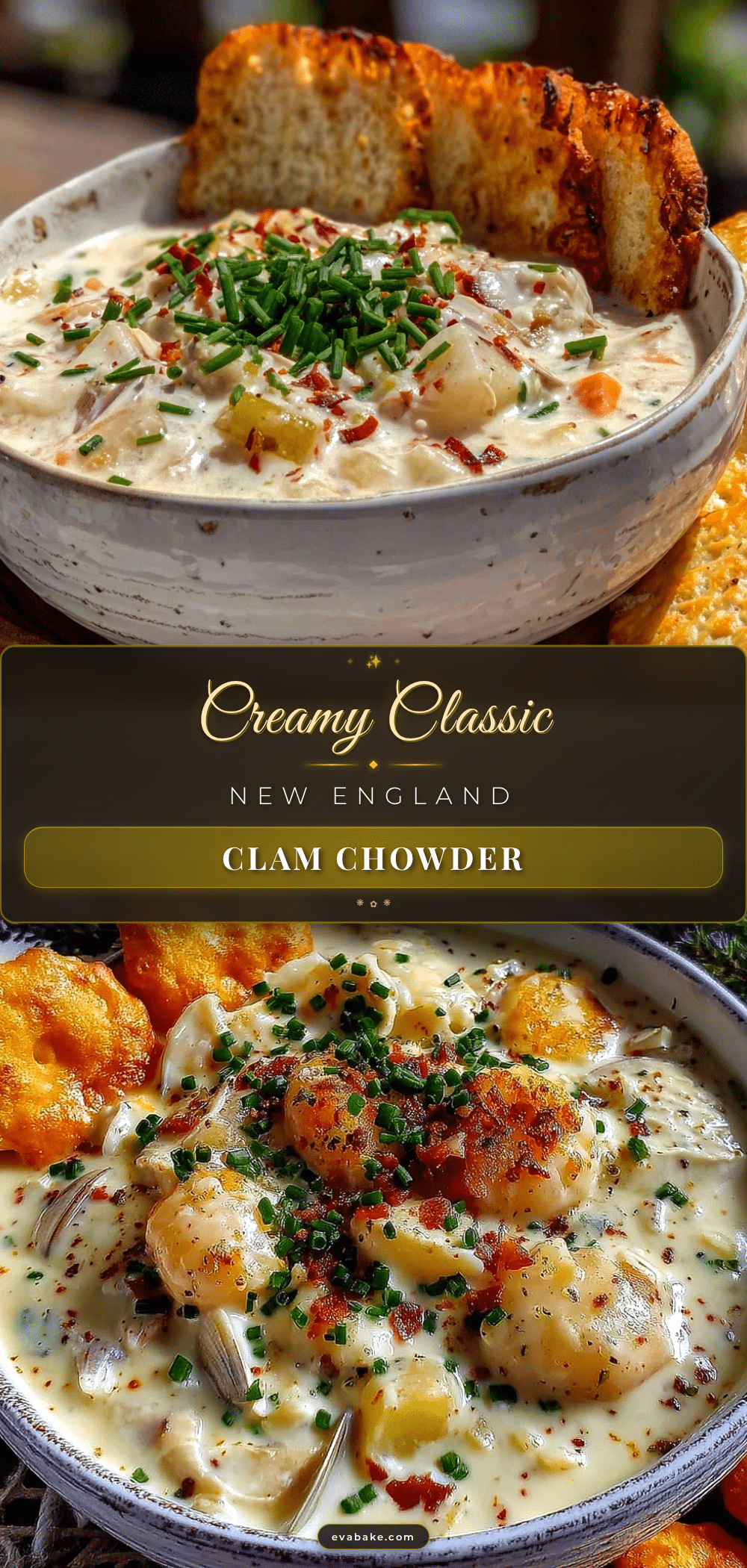 creamy classic New England clam chowder recipe