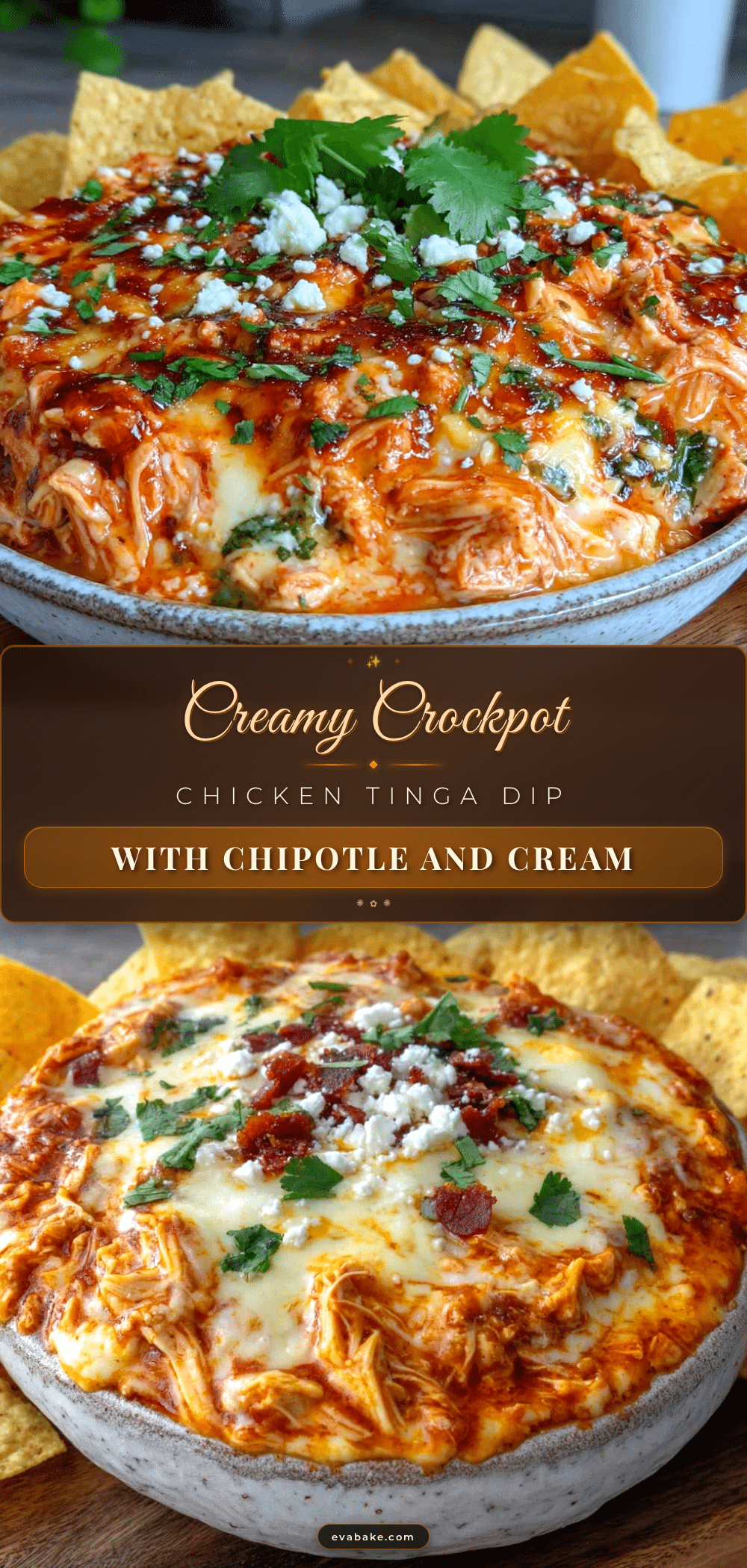 creamy crockpot chicken tinga dip recipe