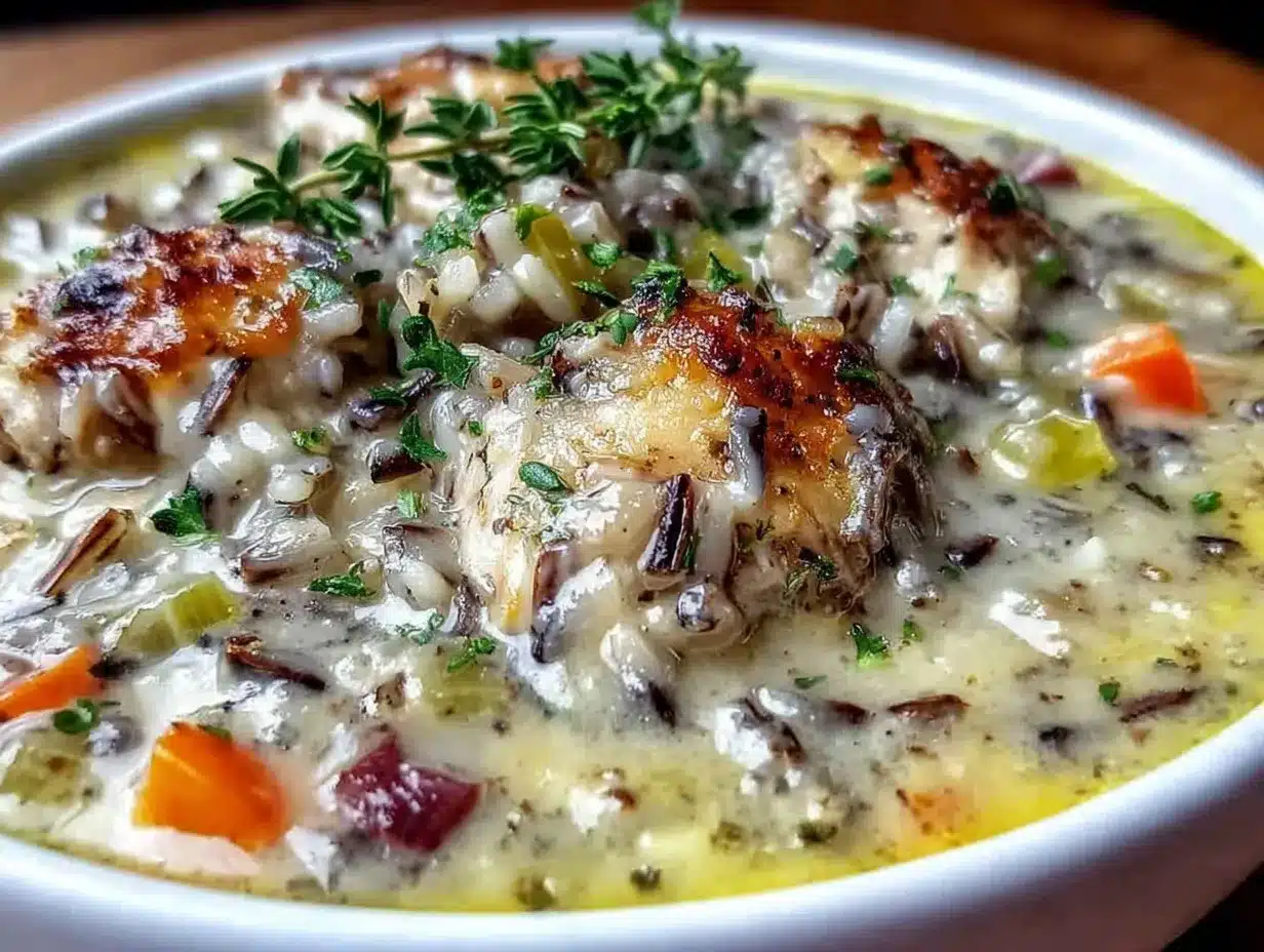 creamy crockpot chicken wild rice soup preparation steps