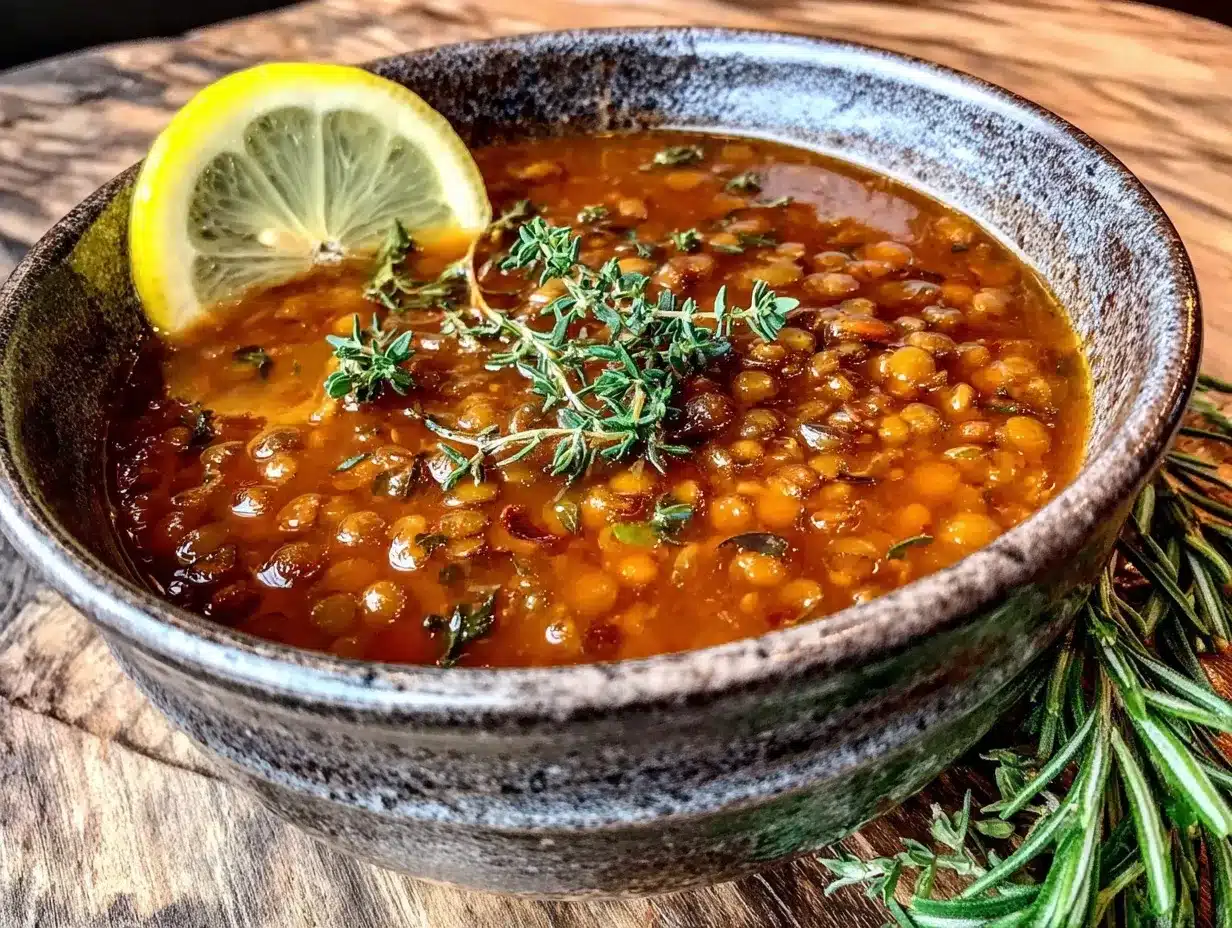 creamy french lentil soup preparation steps
