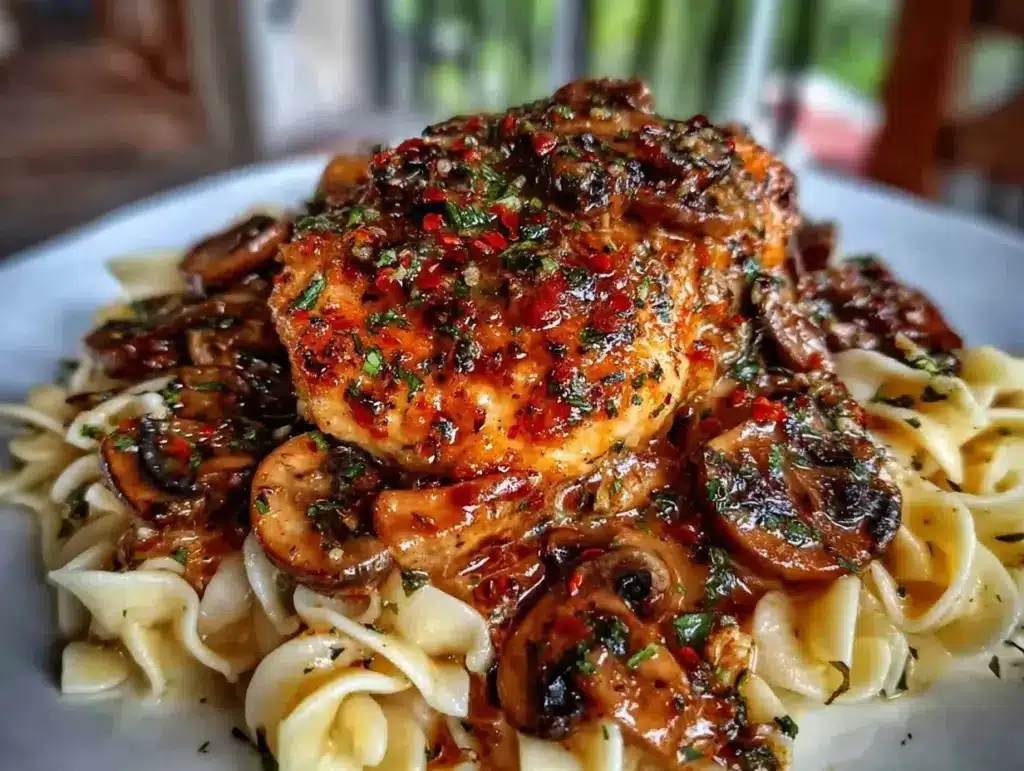 creamy garlic chicken marsala - featured image