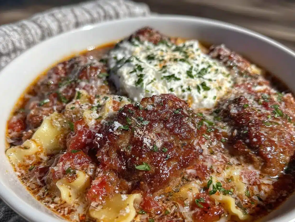 creamy lasagna soup preparation steps