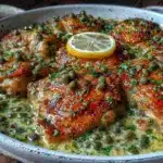 creamy one-pan lemon dijon chicken - featured image