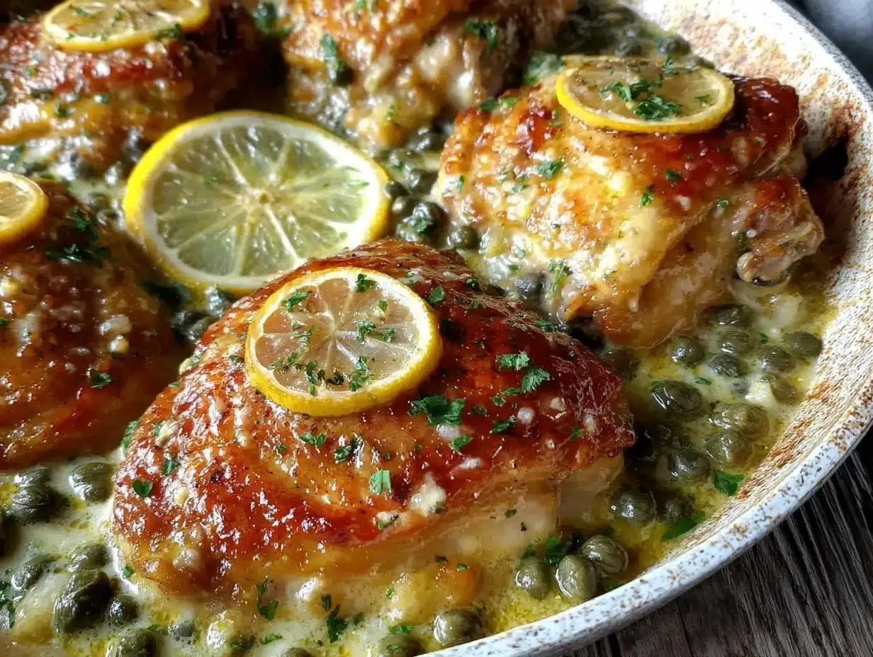 creamy one-pan lemon dijon chicken preparation steps
