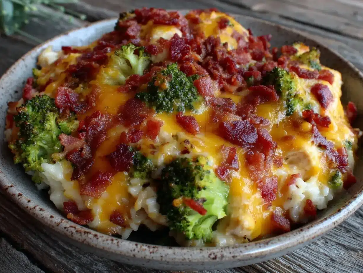 creamy one-pot cheesy chicken and rice preparation steps