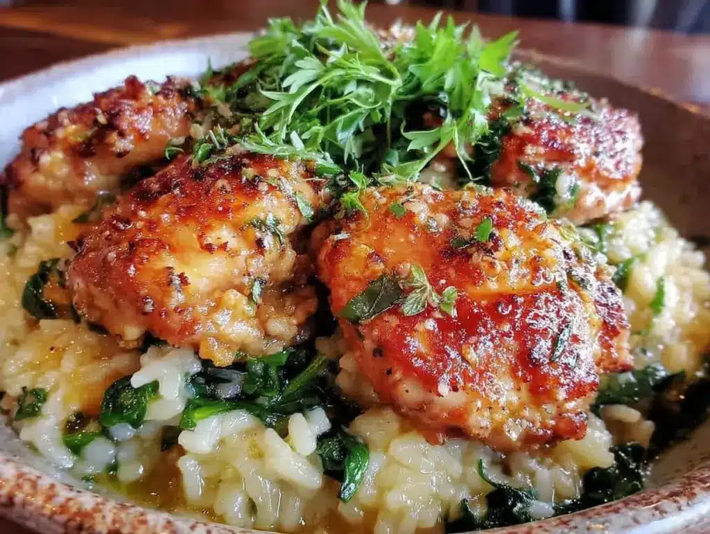 creamy one-pot garlic parmesan chicken and rice - featured image