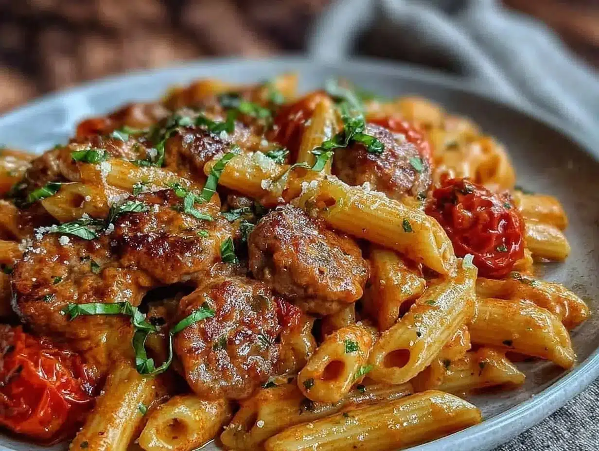 creamy penne alla vodka preparation steps