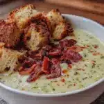creamy potato leek soup - featured image
