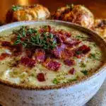 creamy roasted potato and leek soup - featured image