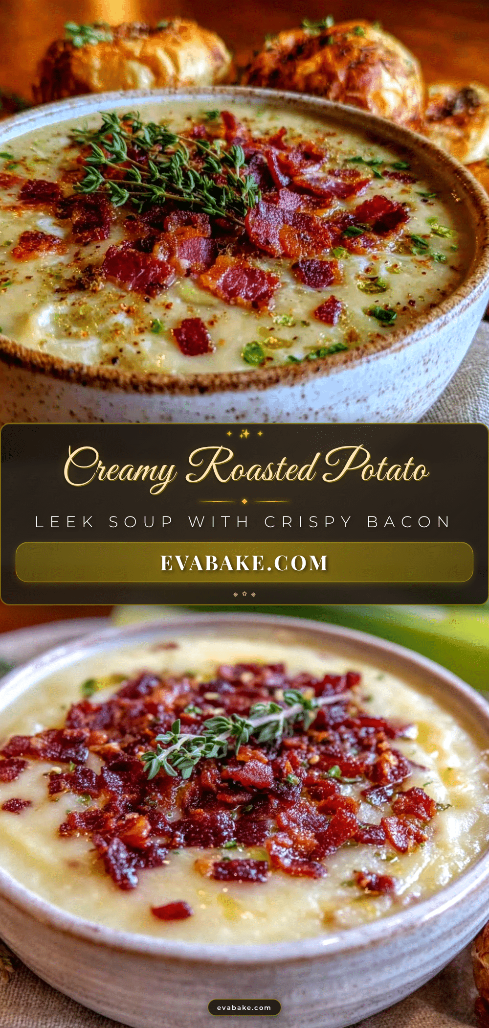 creamy roasted potato and leek soup recipe