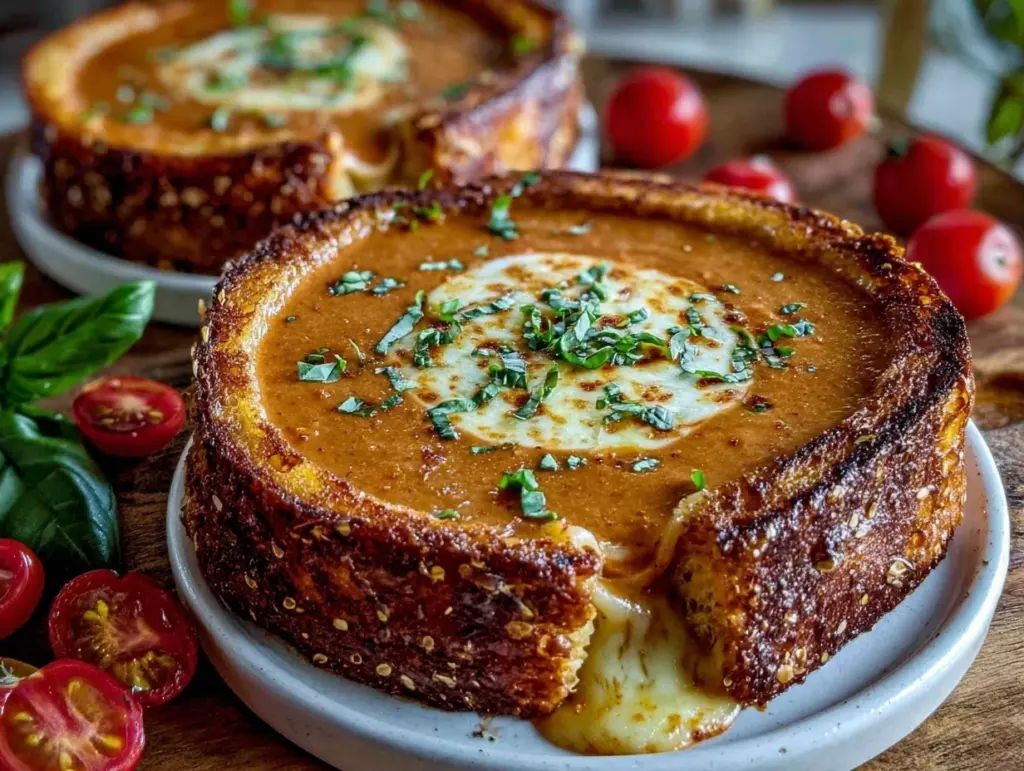 creamy roasted tomato bisque - featured image