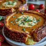 creamy roasted tomato bisque - featured image