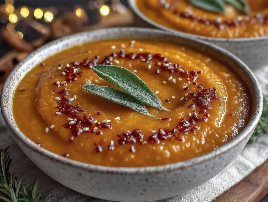 creamy slow cooker butternut squash soup - featured image