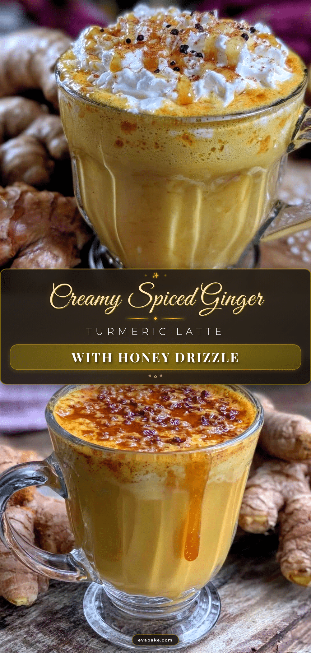 creamy spiced ginger turmeric golden milk latte recipe