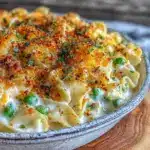 creamy tuna noodle casserole - featured image