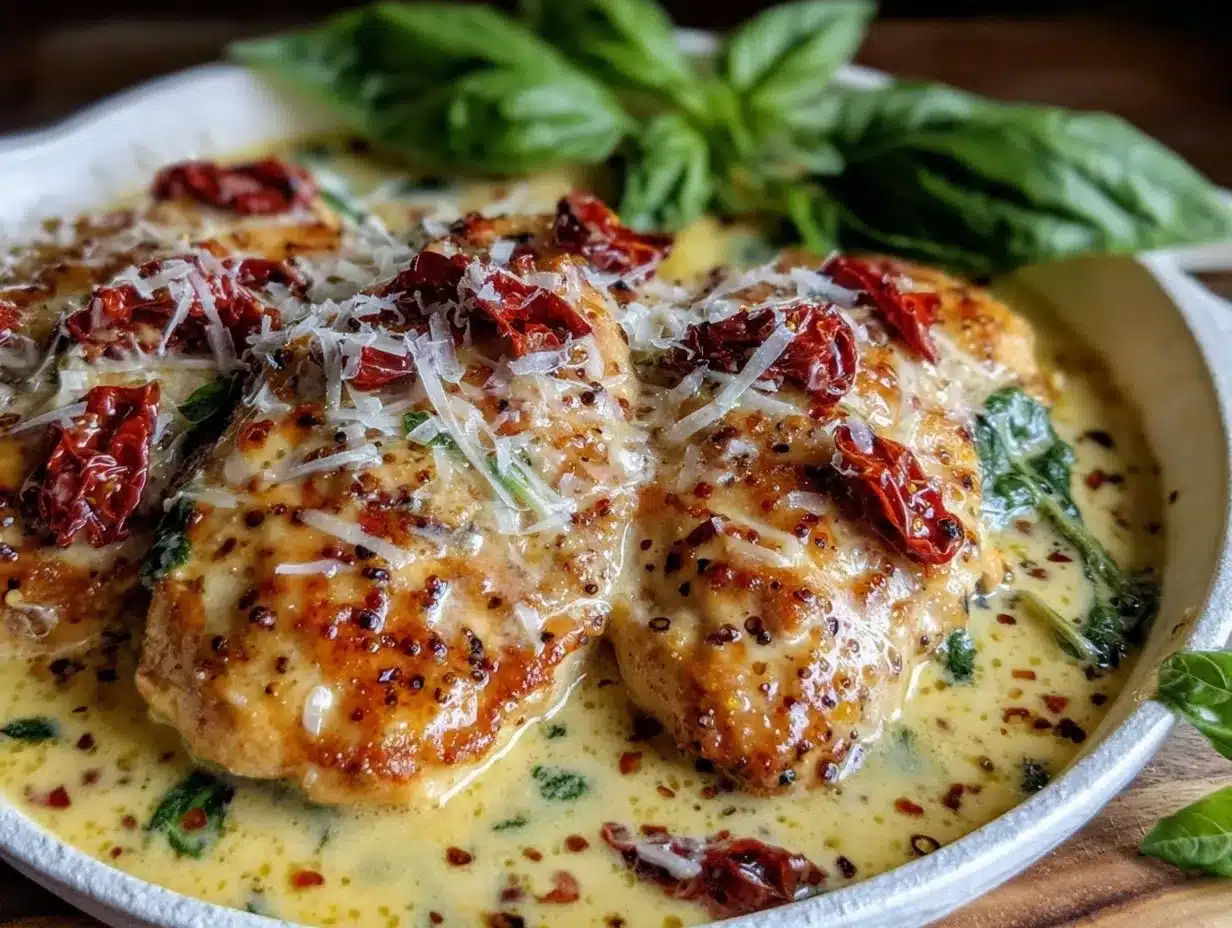 creamy tuscan chicken preparation steps