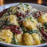 creamy tuscan gnocchi - featured image