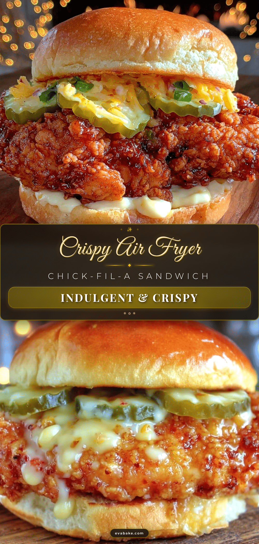 crispy air fryer chick-fil-a style chicken sandwich recipe