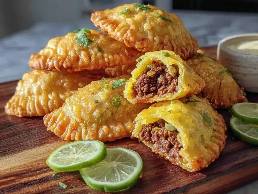 crispy air fryer chicken empanadas - featured image