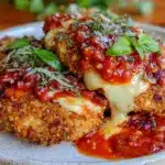 crispy air fryer chicken parmesan - featured image