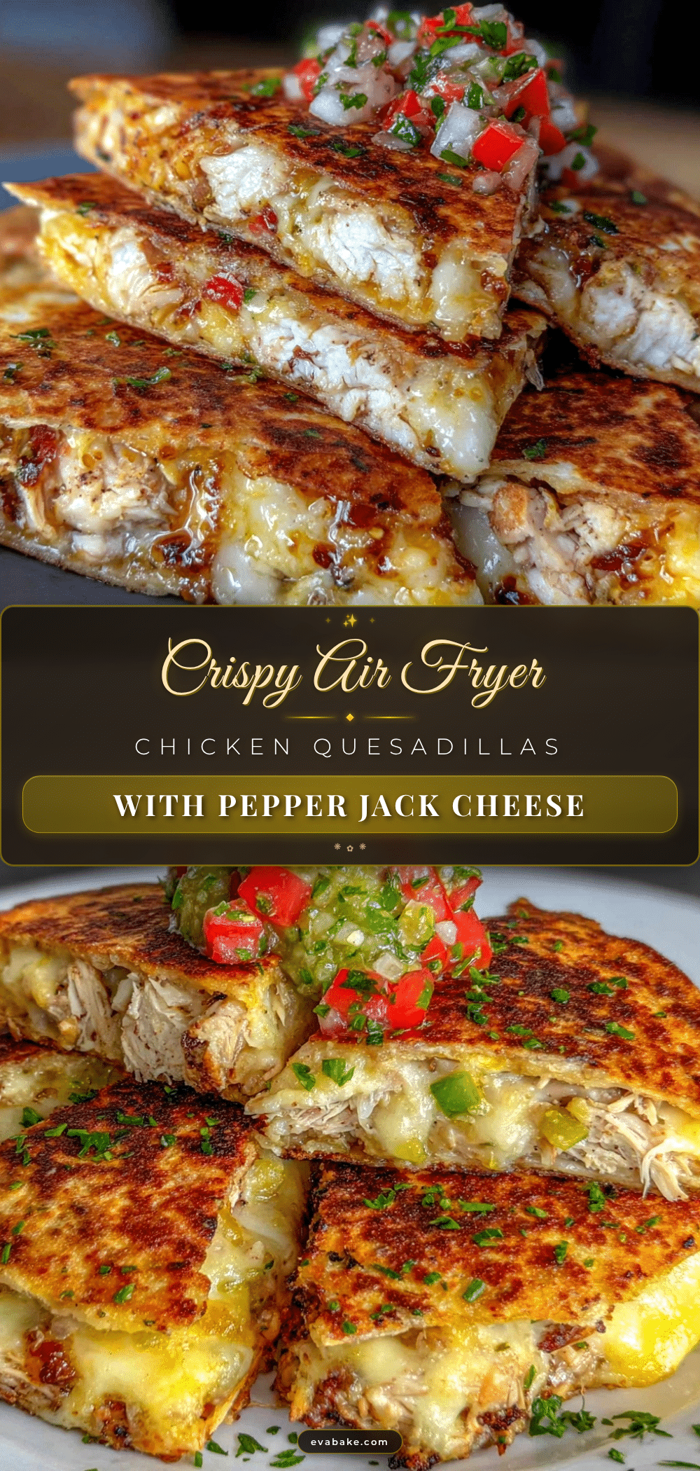 crispy air fryer chicken quesadillas recipe