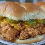 crispy air fryer chicken sandwich - featured image