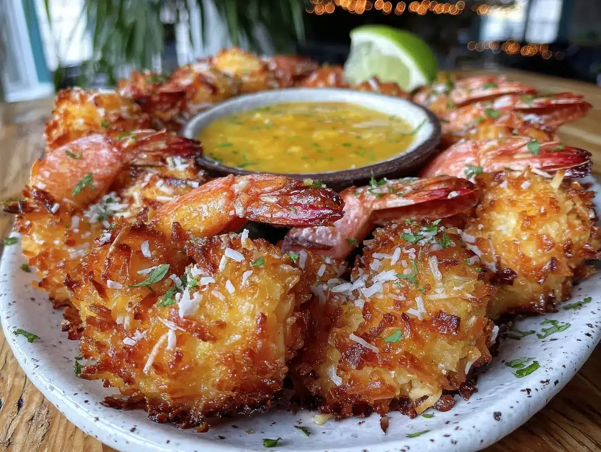 crispy air fryer coconut shrimp preparation steps