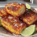 crispy air fryer corn ribs - featured image