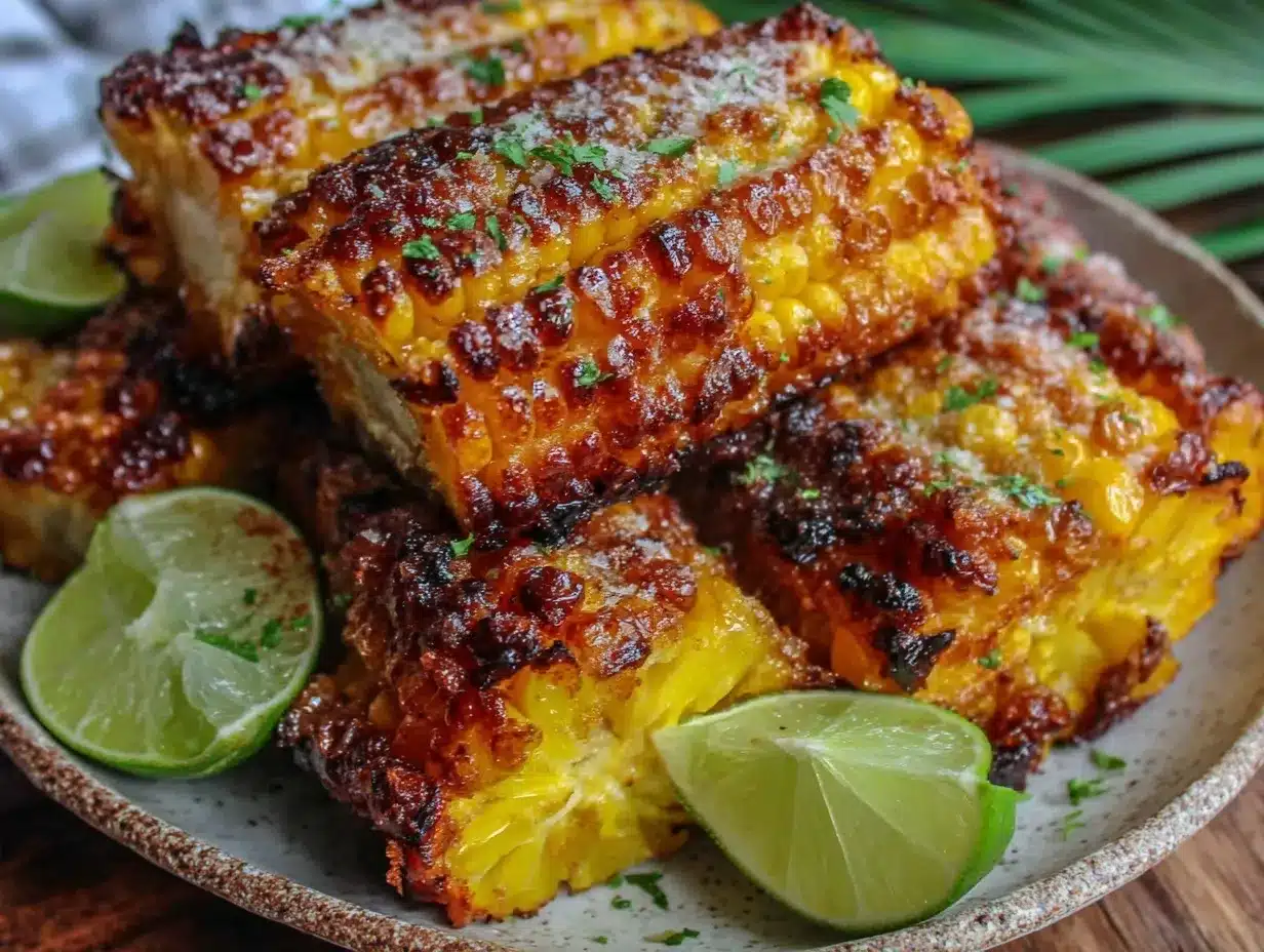 crispy air fryer corn ribs preparation steps